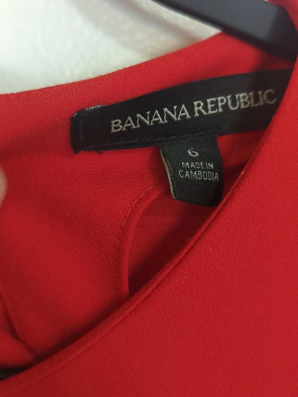 🌸Banana Republic Red Bell Sleeve Knee Length Shift‎ Dress With Pockets Size 6